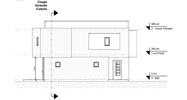 La maison               'Coin au soleil' : Faade N-E